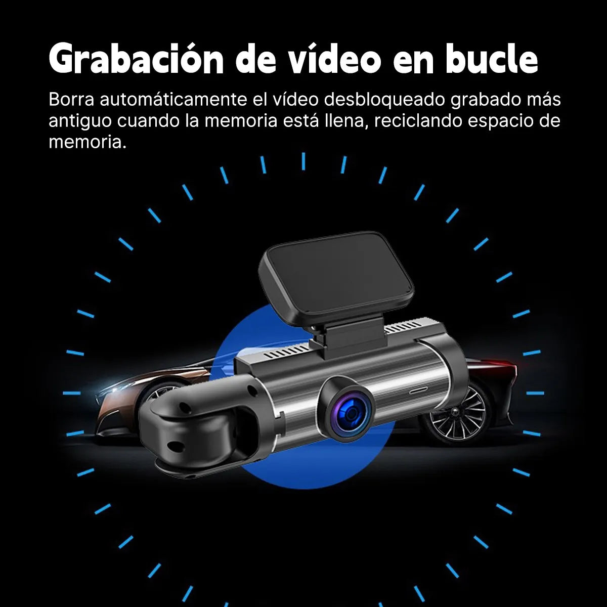 📹 Cámara Seguridad Auto 1080p HD - Visión Nocturna con Pantalla 3.16"