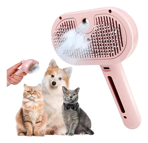 cepillo para perros y gatos con pulverizador 
