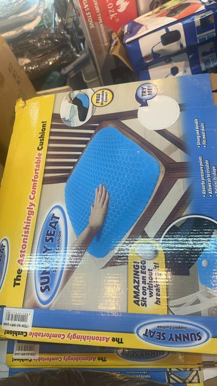 Cojin terapeutico de gel de silicona ortopedico para asiento con diseño ergonomico para alivio de dolor de espalda y cadera"
