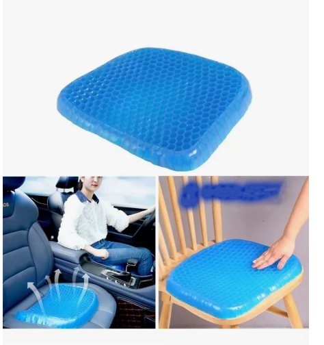 Cojin terapeutico de gel de silicona ortopedico para asiento con diseño ergonomico para alivio de dolor de espalda y cadera"