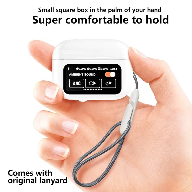 Audifonos  Bluetooth A9 Pro con Pantalla LCD Táctil y Cancelación Activa de Ruido