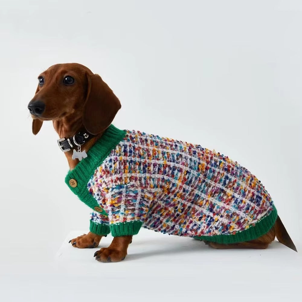 sueter de perrito salchicha de lana