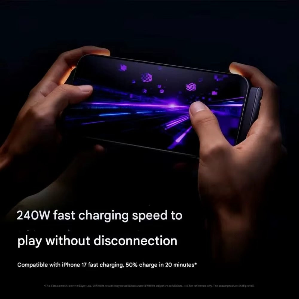 Cargador 240W con Soporte Integrado  Cable 2 en 1 Carga Rápida | Smartphones y Tablets