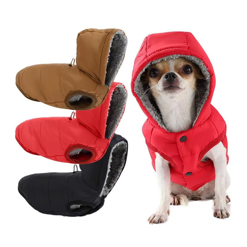 chaqueta de otoño e invierno para perros, chaqueta gruesa y cálida para mascotas, disfraz Parka gruesa y acogedor para perro salchicha