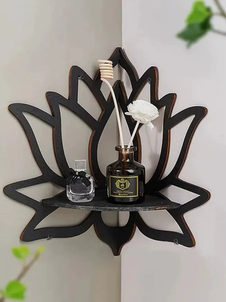 🌸 Estante Decorativo Flor de Loto - Organizador de Pared para Velas