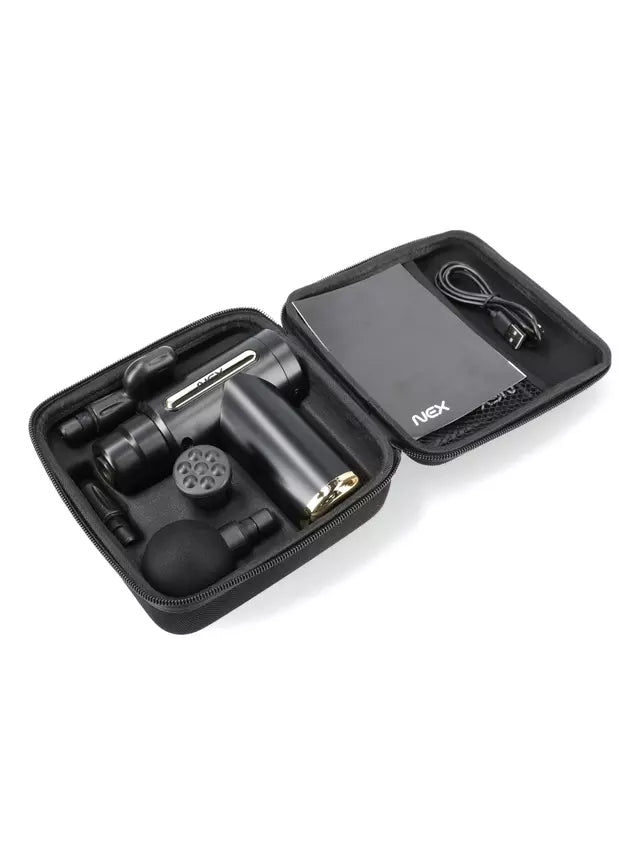 Estuche premium de transporte para pistola de masaje con compartimentos organizados