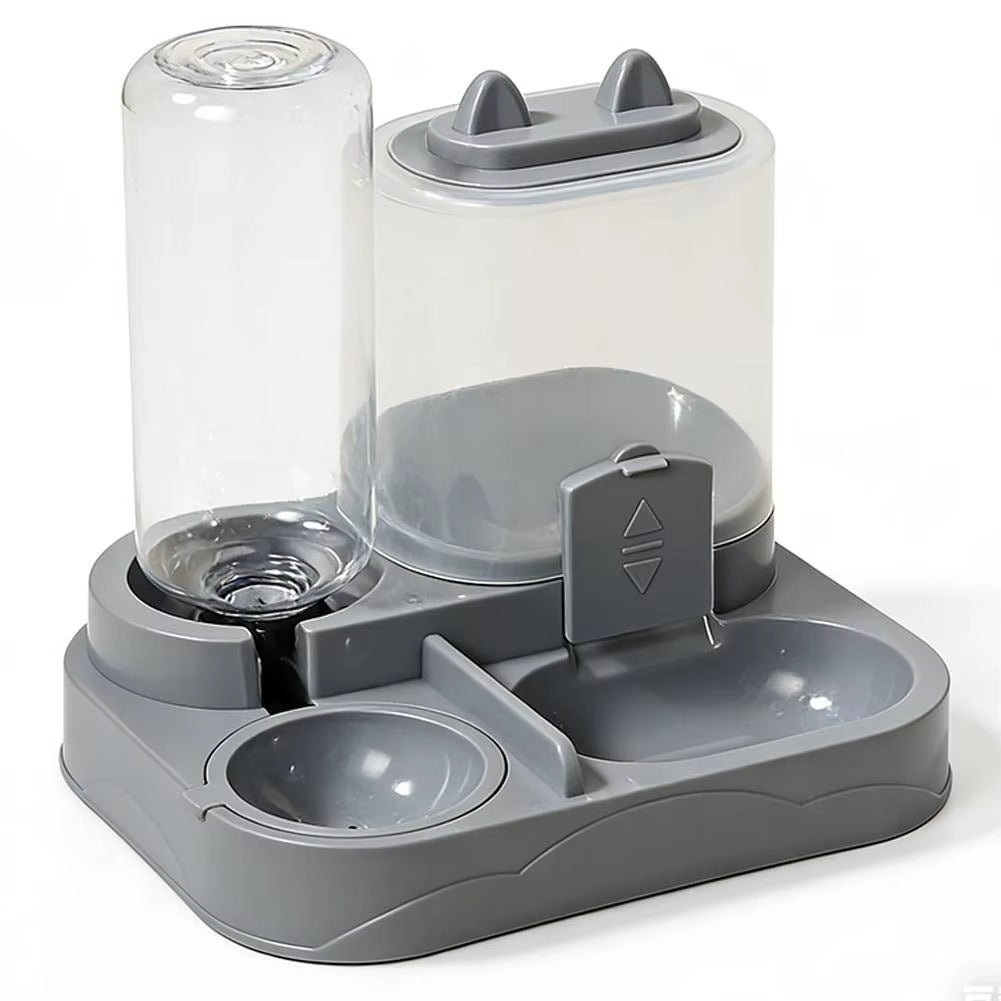 Comedero y bebedero automatico 2 en 1 para gatos con dispensador de agua y alimento de gran capacidad