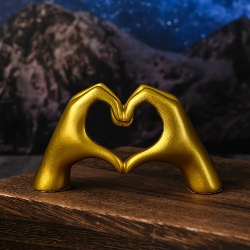 💛 Figura Decorativa Manos Corazón - 3 Colores Disponibles